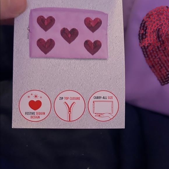 Pink Heart Cosmetic Bag - Picture 5 of 9